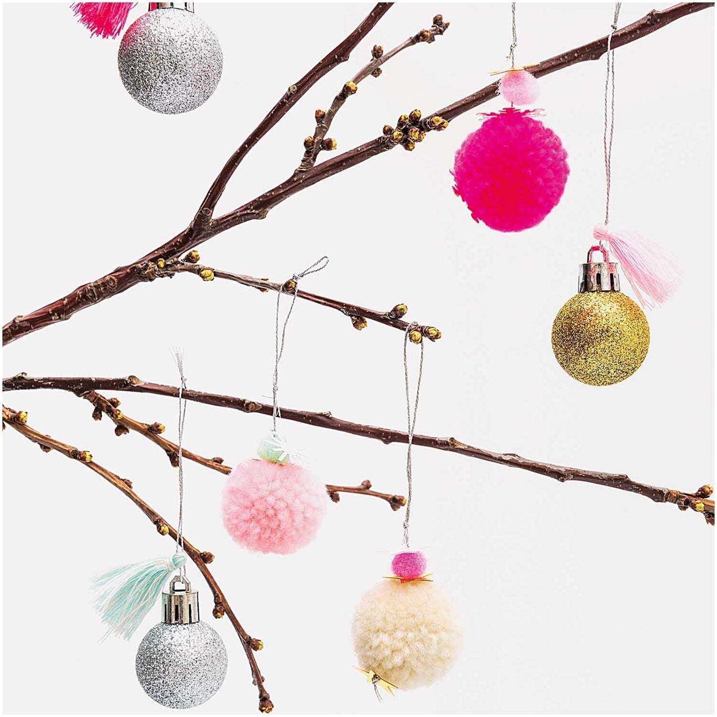Pompom Mini Kugel Anhänger