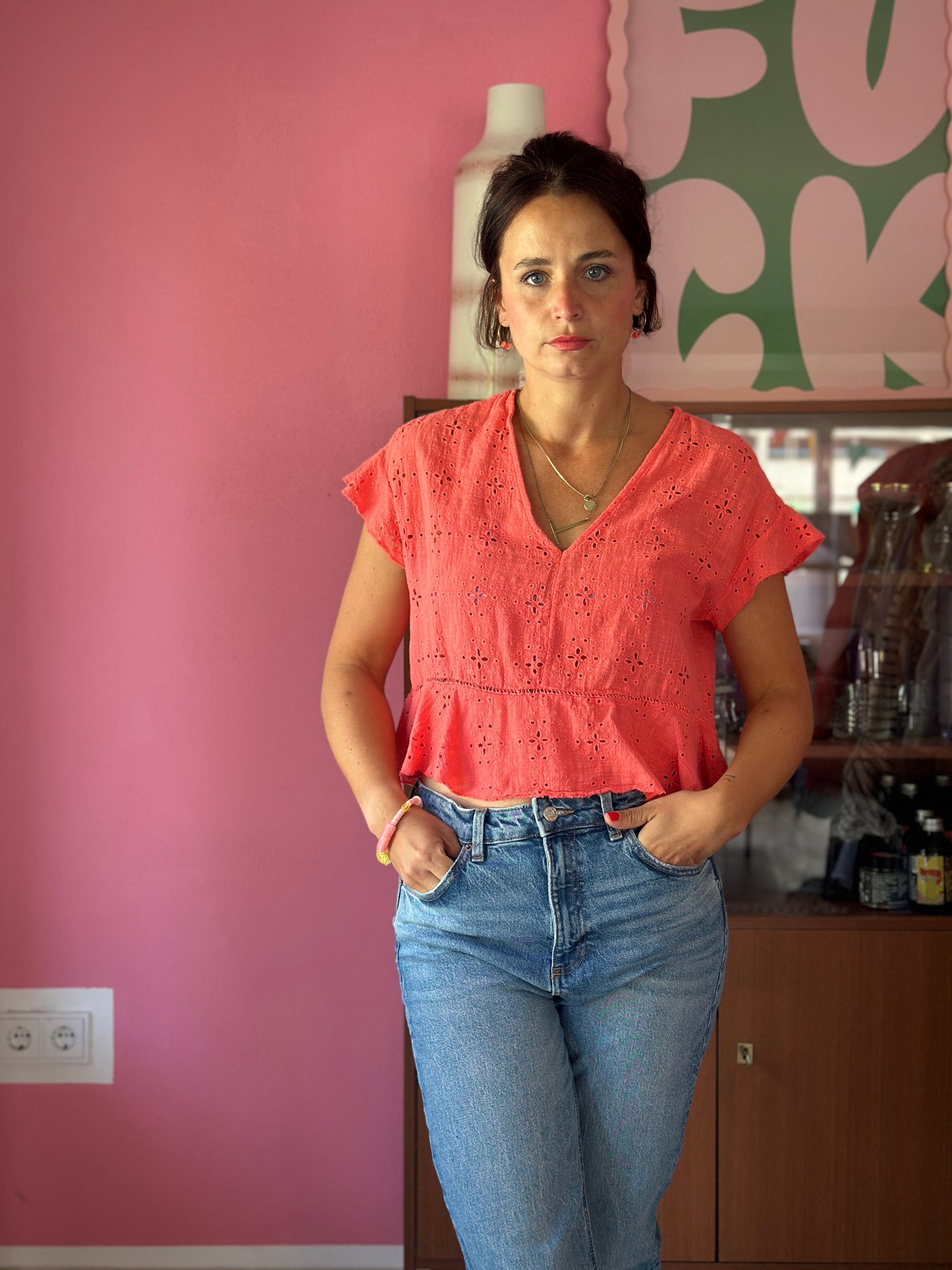 Stickbluse