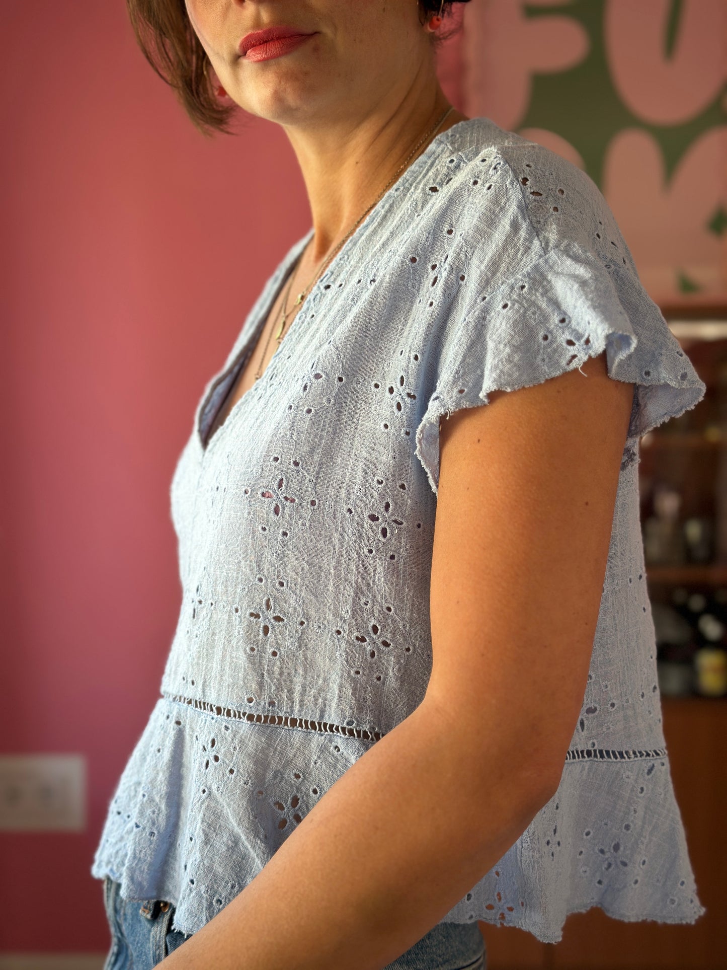 Stickbluse