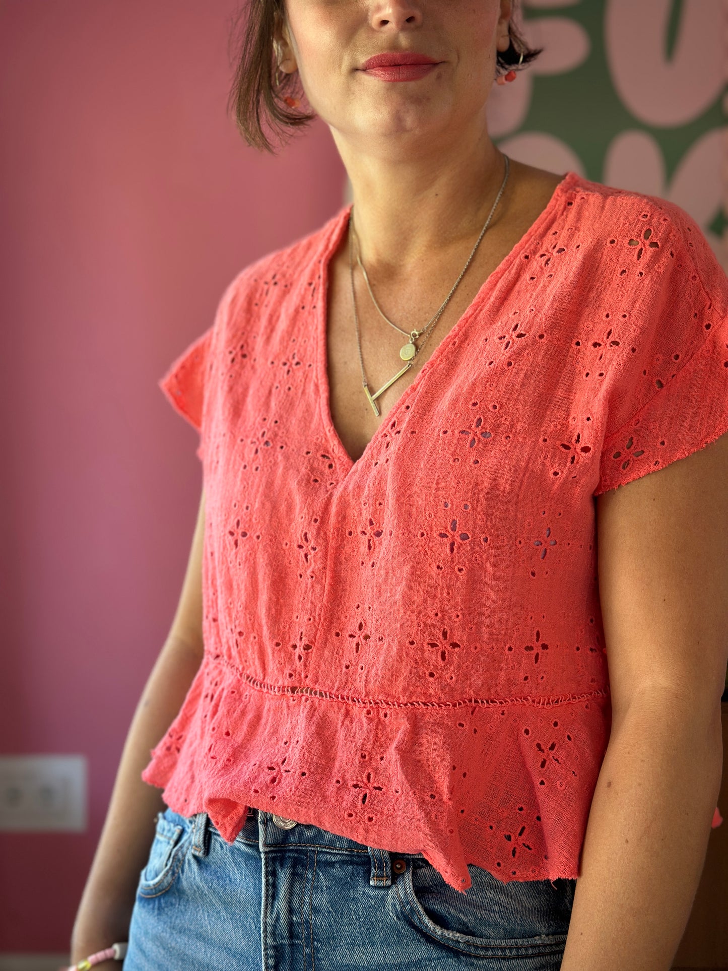 Stickbluse
