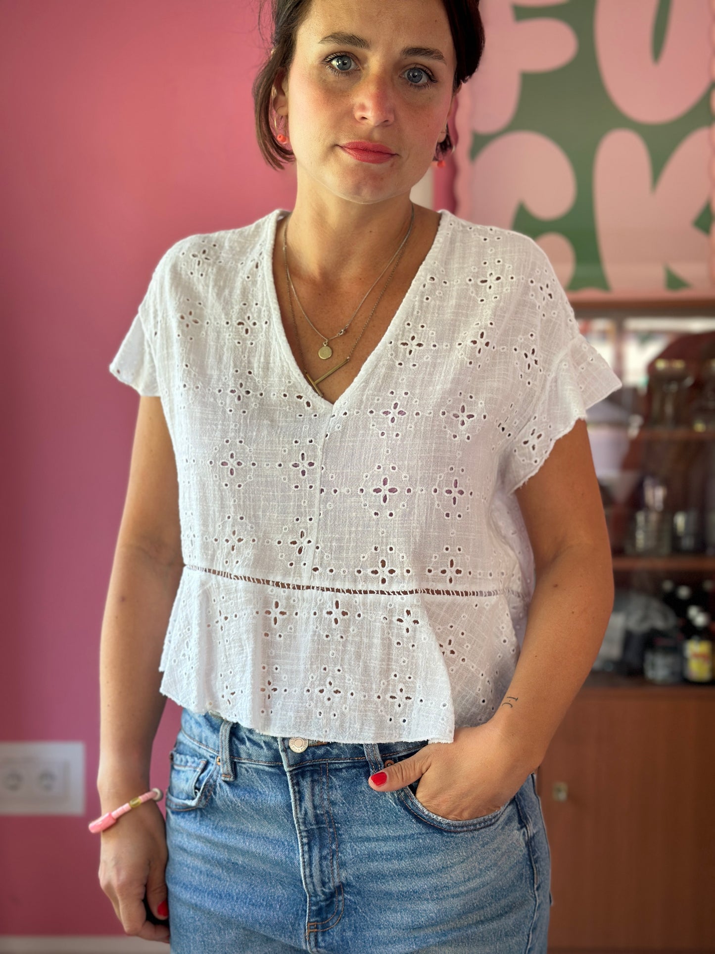 Stickbluse
