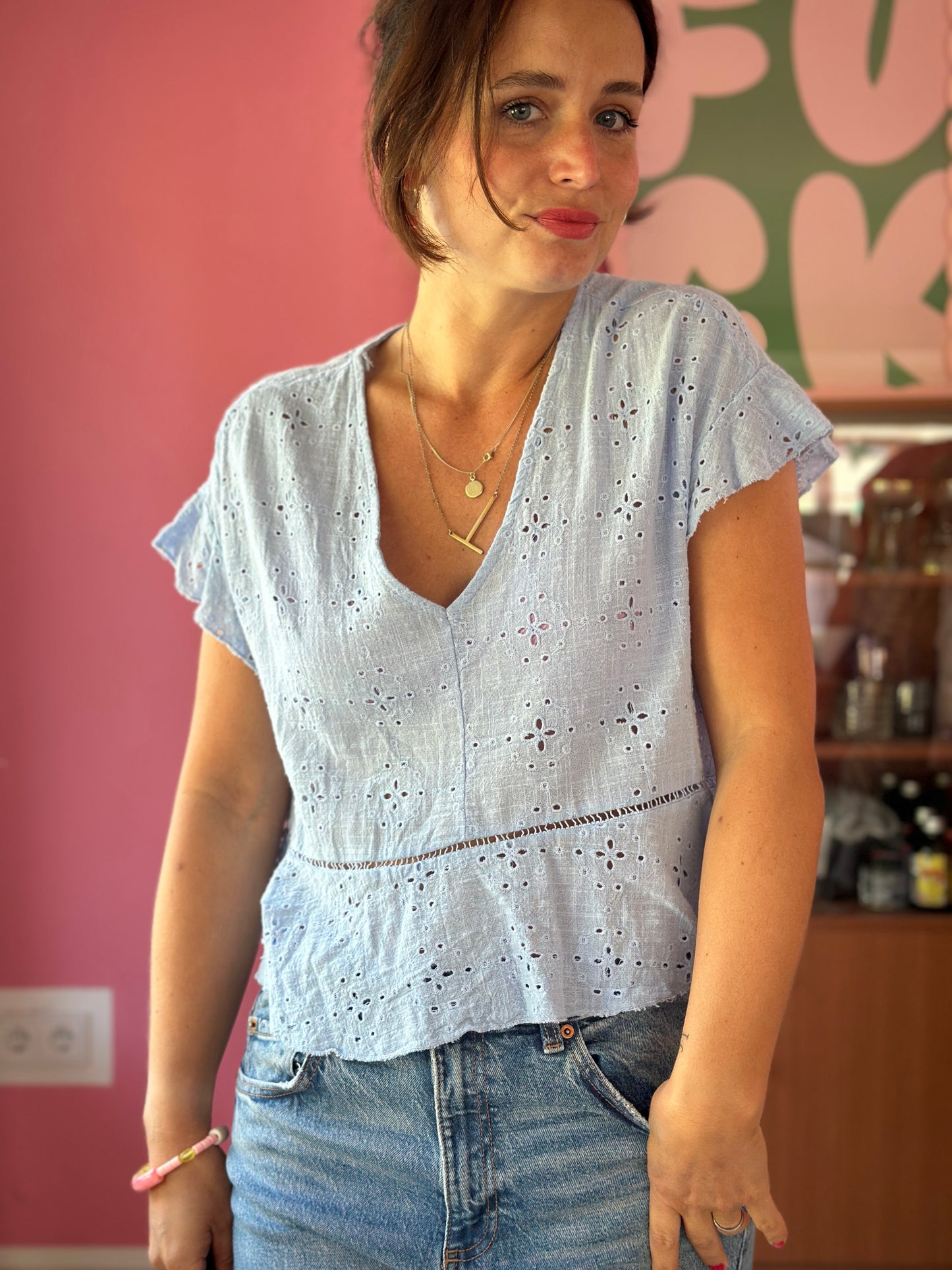 Stickbluse