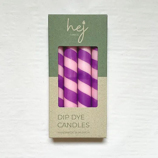Dip Dye Kerze Swirl