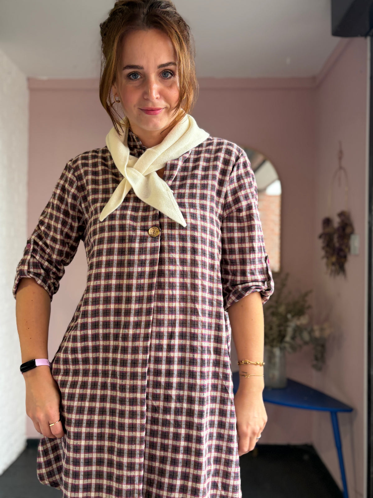 Karo Blusenkleid