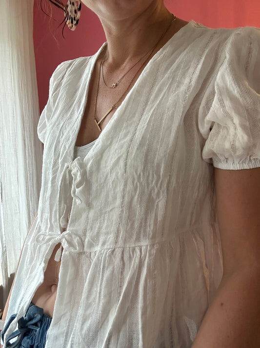 Bluse zum Binden