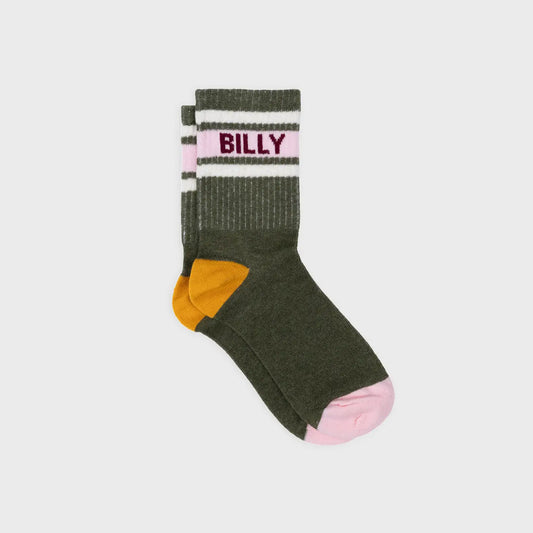 Tennissocke Grün Rosa Weiß