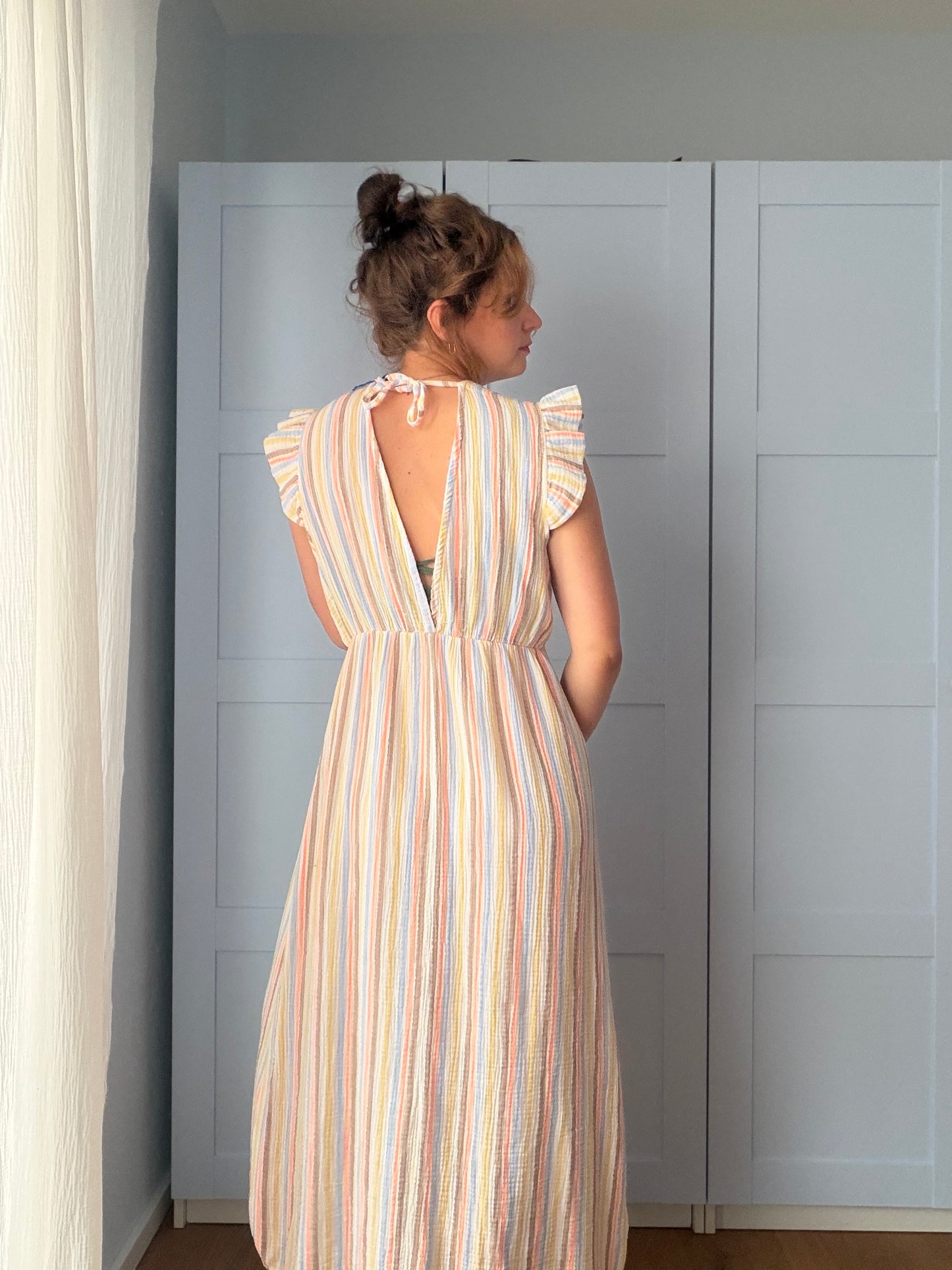 Pastell Stripes Kleid Musselin