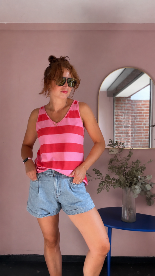 Stripes Top Colourblock