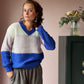 BINA StrickPulli Colourblock