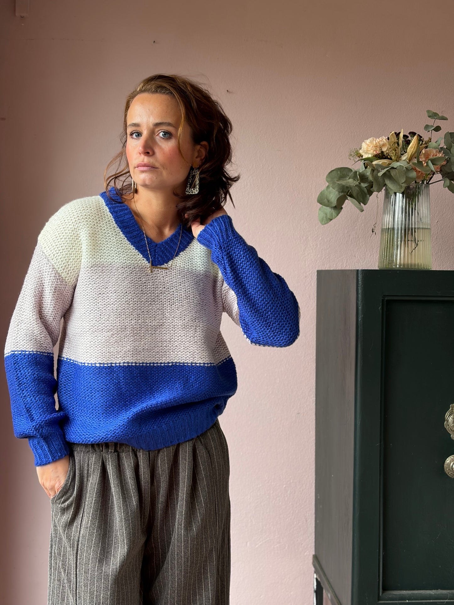 BINA StrickPulli Colourblock