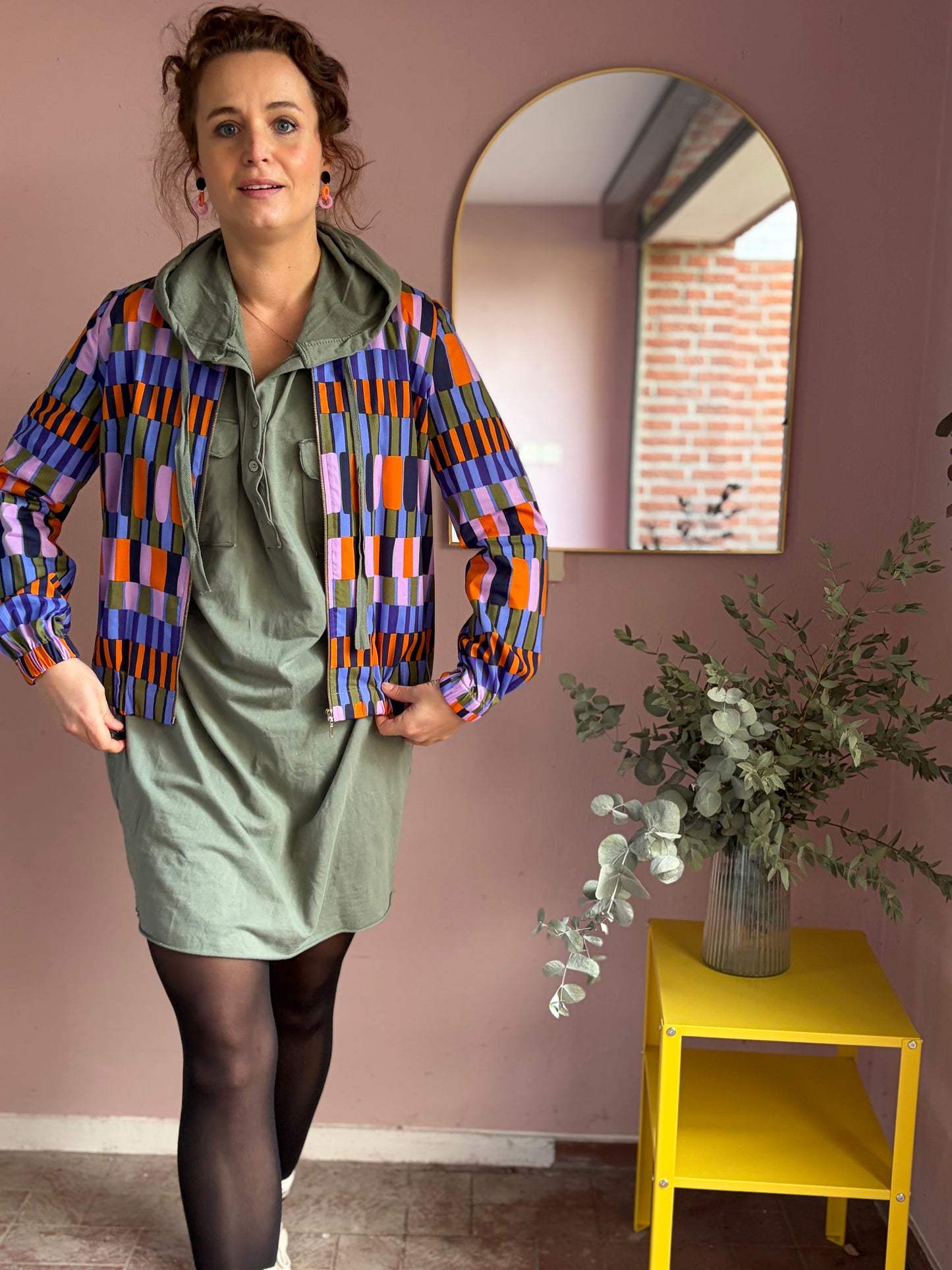 Sweatkleid mit Kapuze