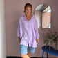 Oversized Musselinbluse