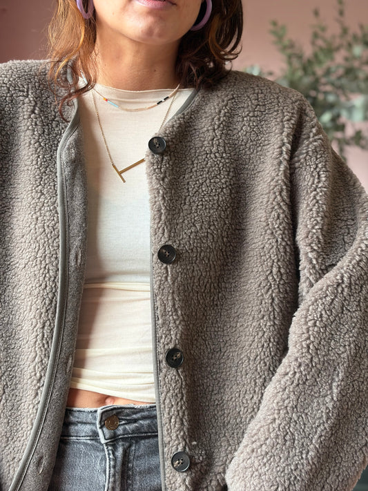 Teddy Jacke Taupe