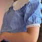 Bluse mit Bubikragen