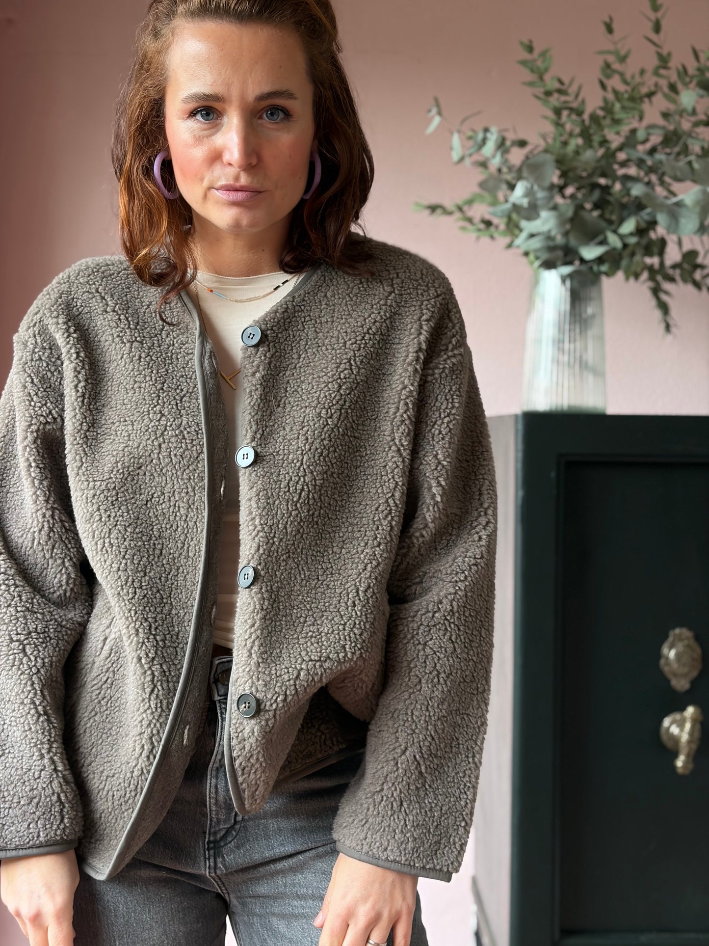 Teddy Jacke Taupe