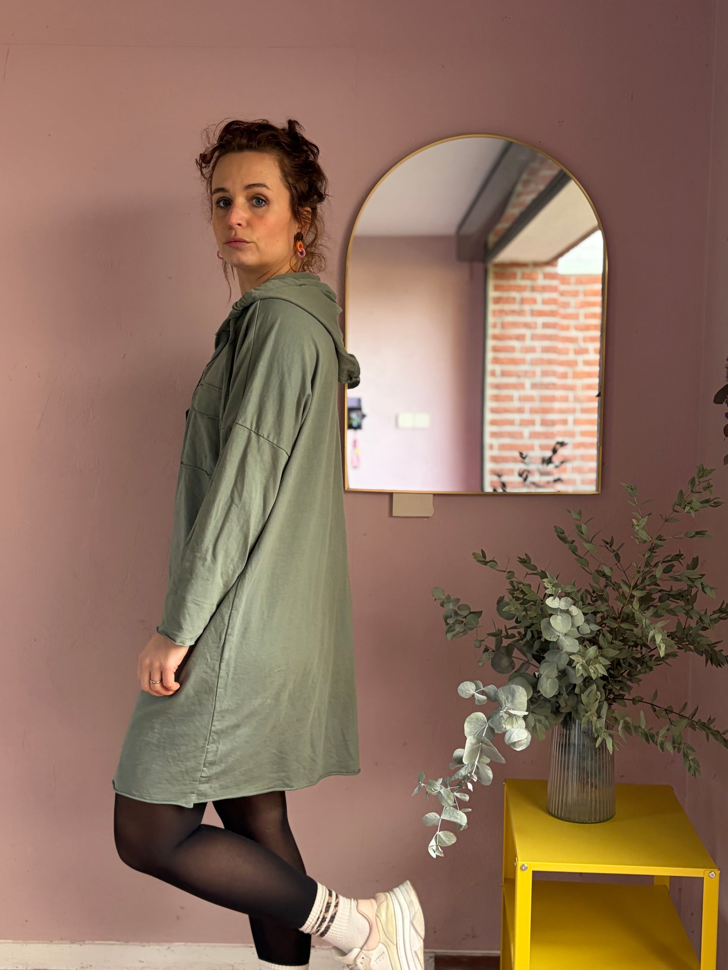 Sweatkleid mit Kapuze