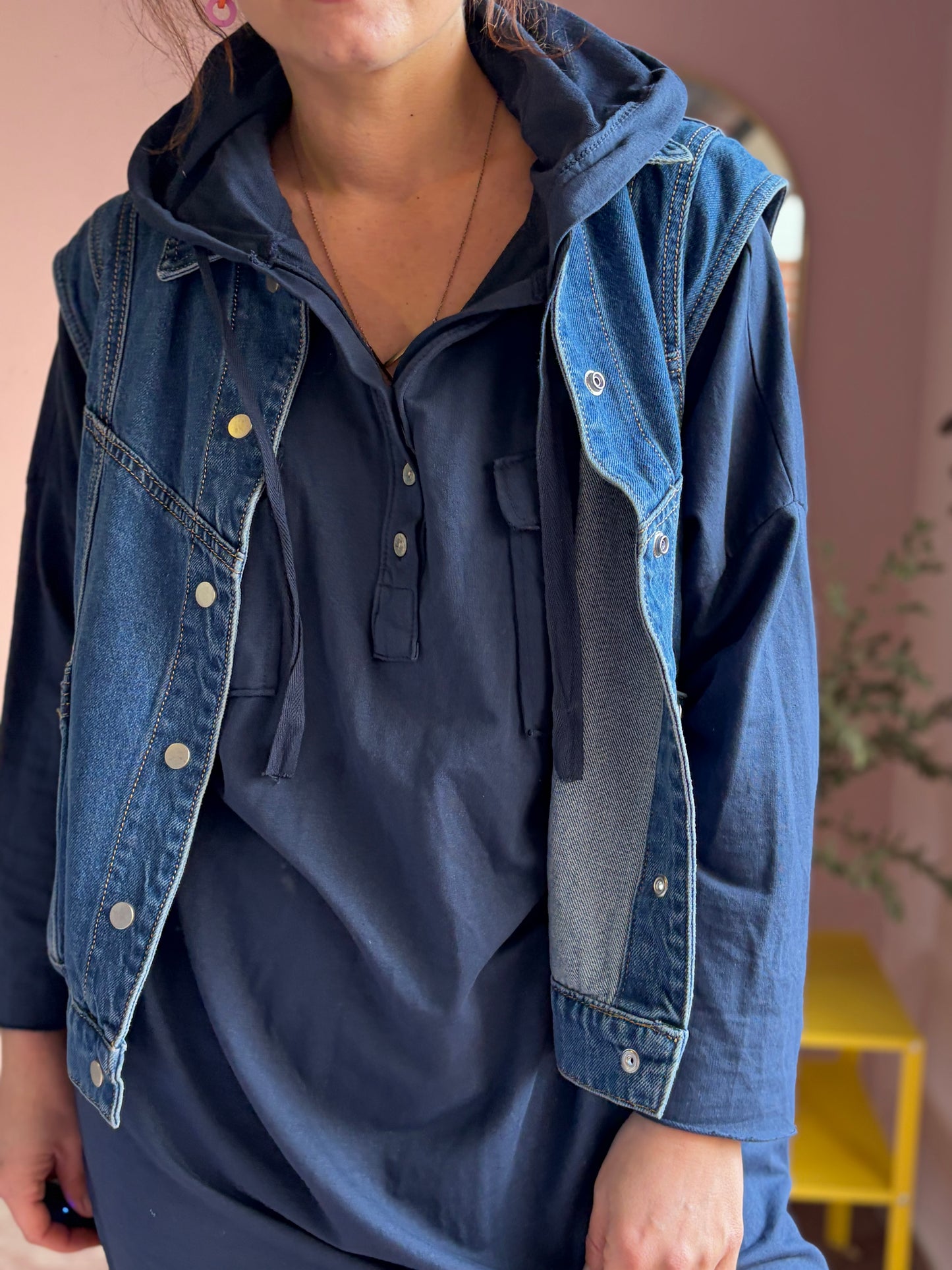 Sweatkleid mit Kapuze