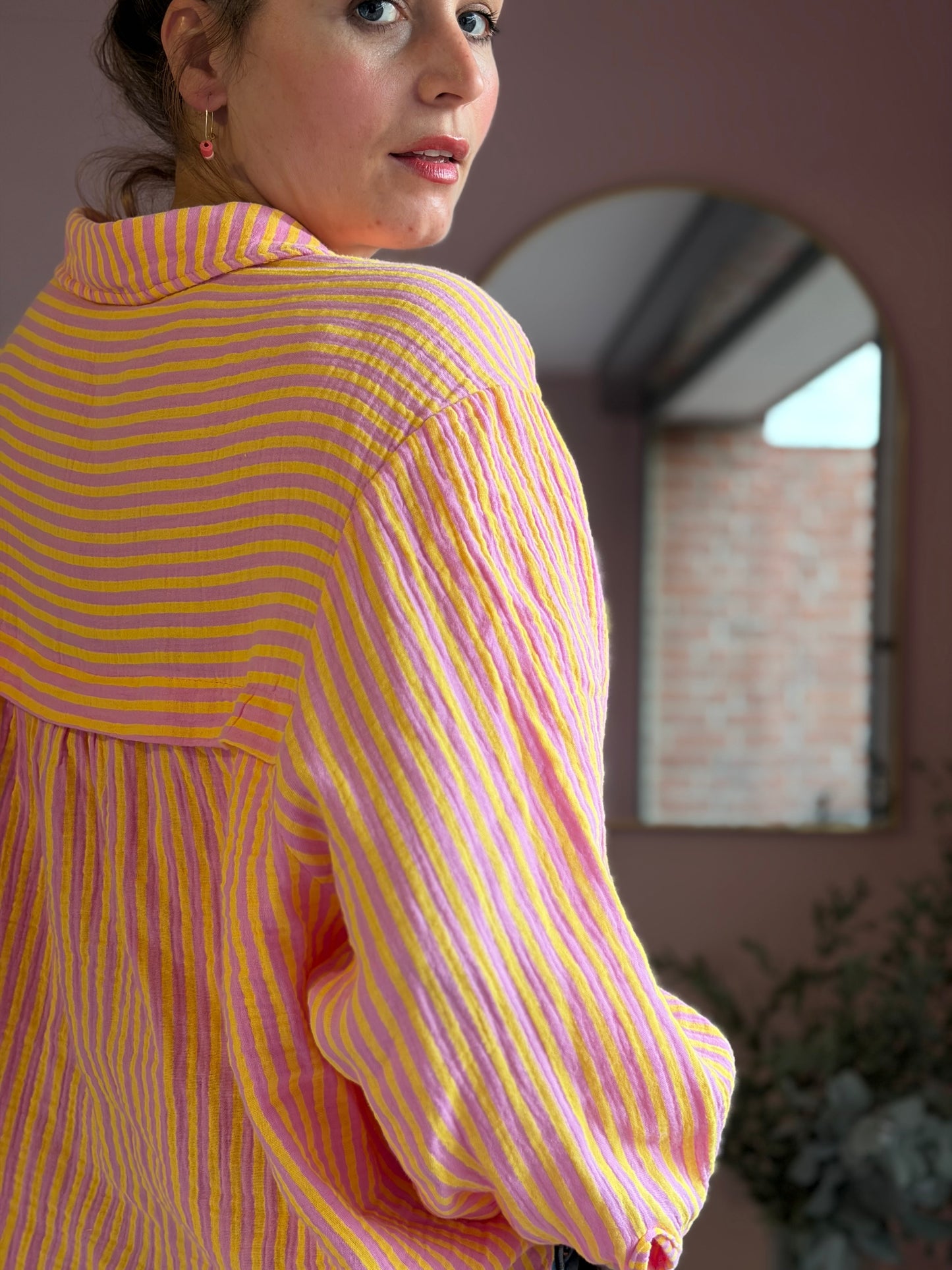 Musselinbluse Stripes