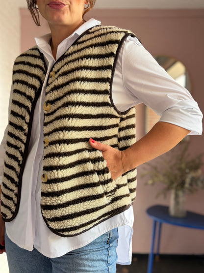 Teddy Weste Stripes - 2 Farben