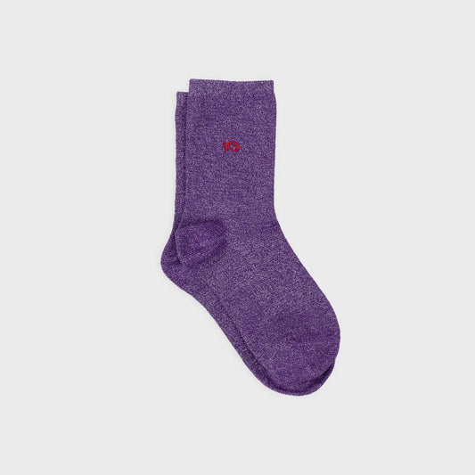 Glitzer Socke - Violett