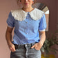 Bluse mit Bubikragen
