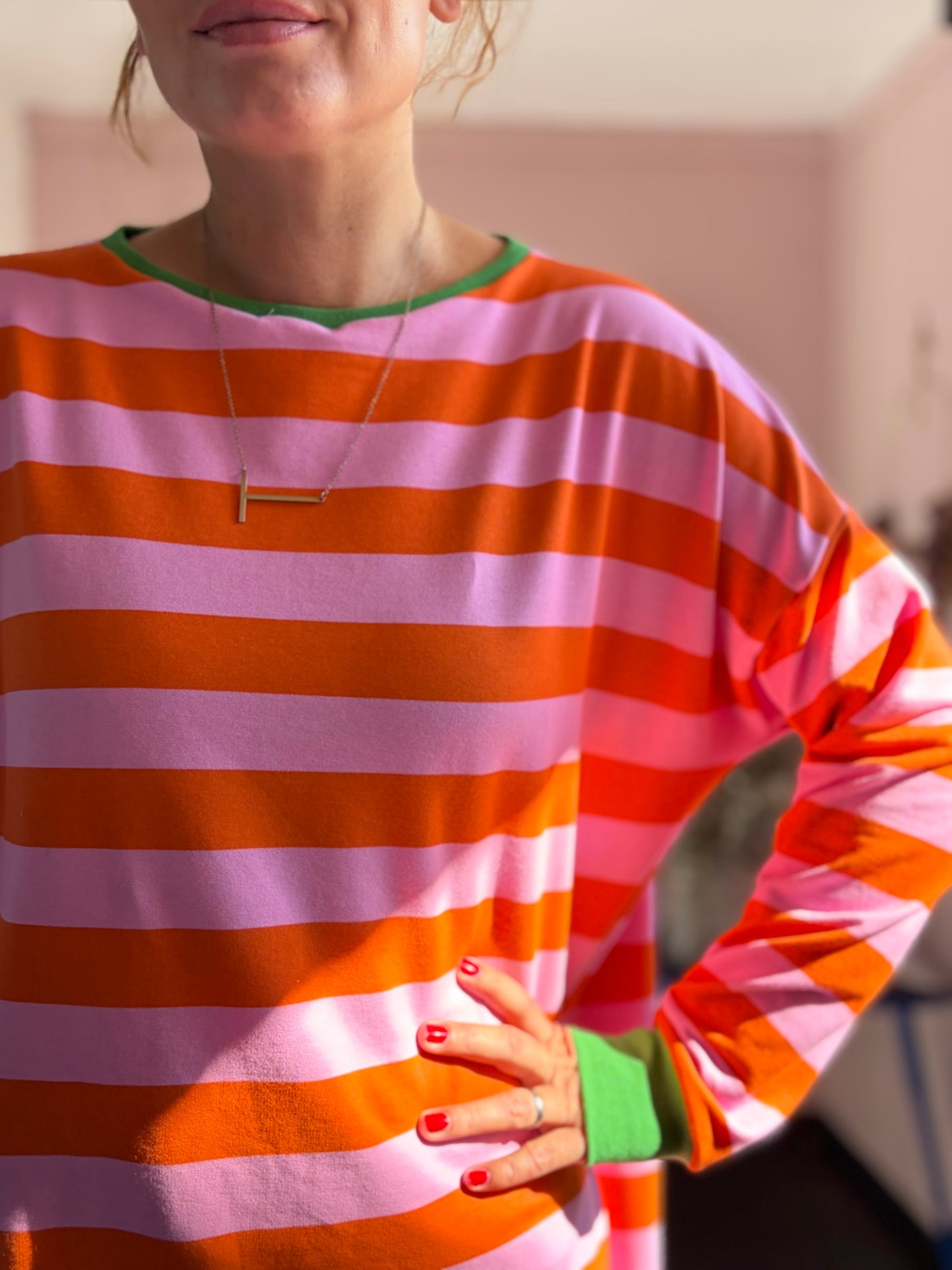 Kleid "BE YOURSELF" Stripes