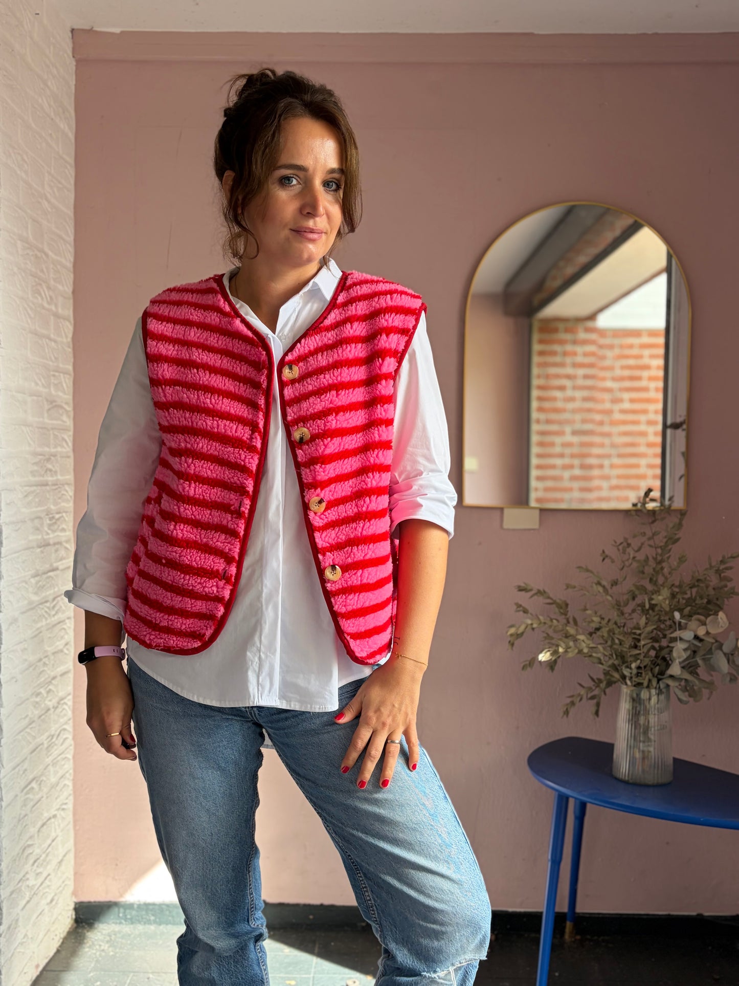 Teddy Weste Stripes - 2 Farben