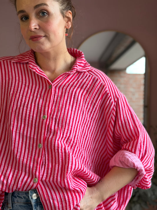 Musselinbluse Stripes