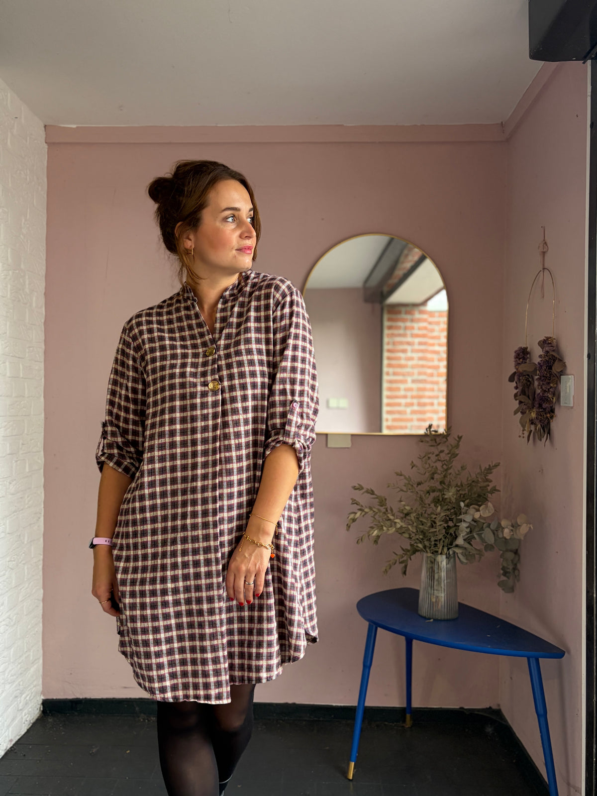 Karo Blusenkleid