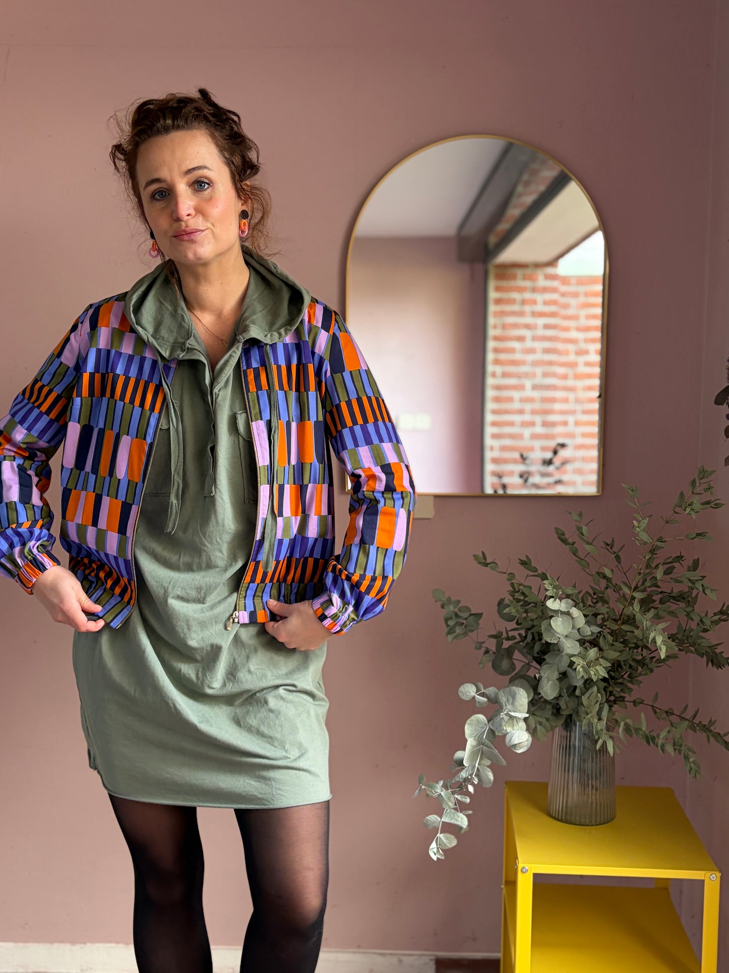 Sweatkleid mit Kapuze