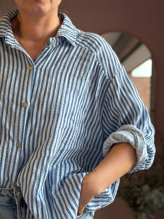 Musselinbluse Stripes