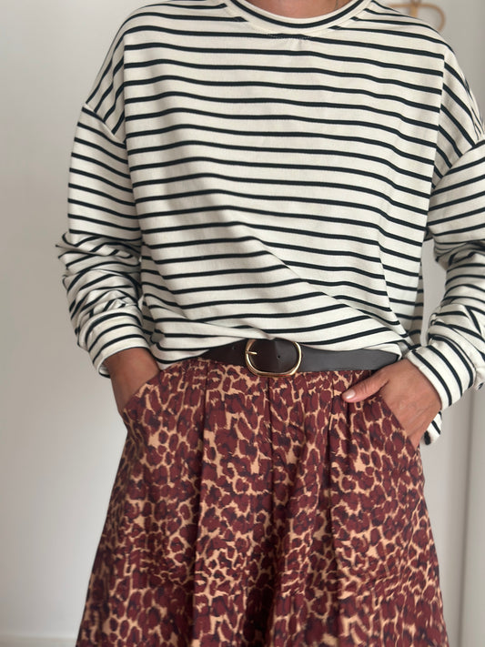 Oversized Stripes Pulli