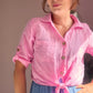 Leinen Bluse zum Knoten