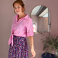 Leinen Bluse zum Knoten