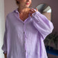 Oversized Musselinbluse