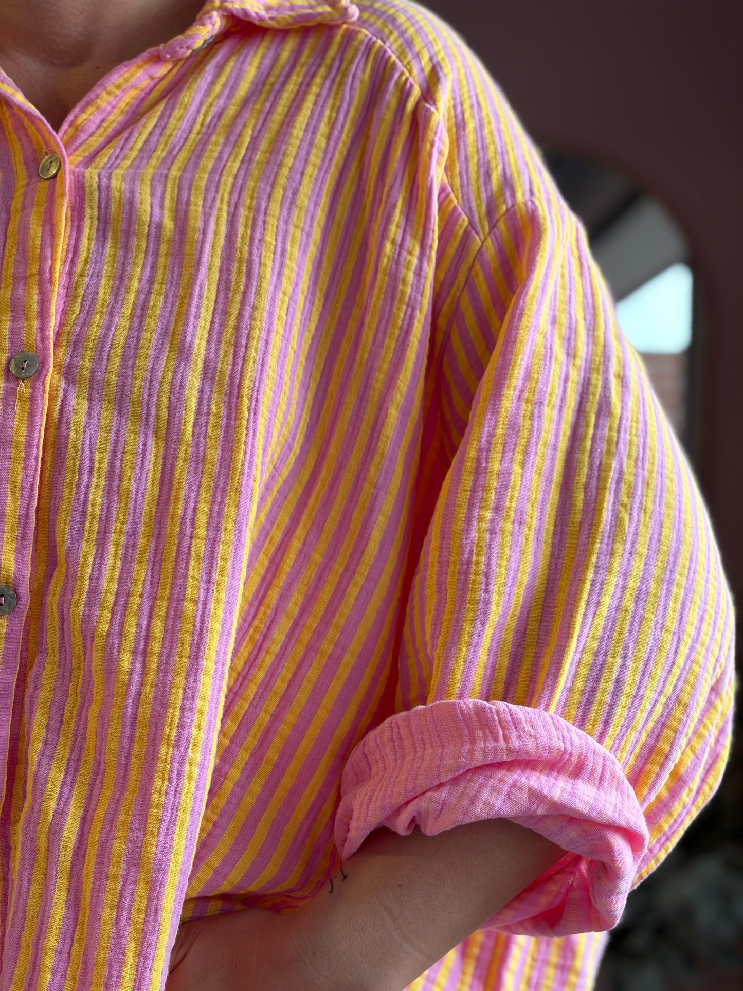 Musselinbluse Stripes