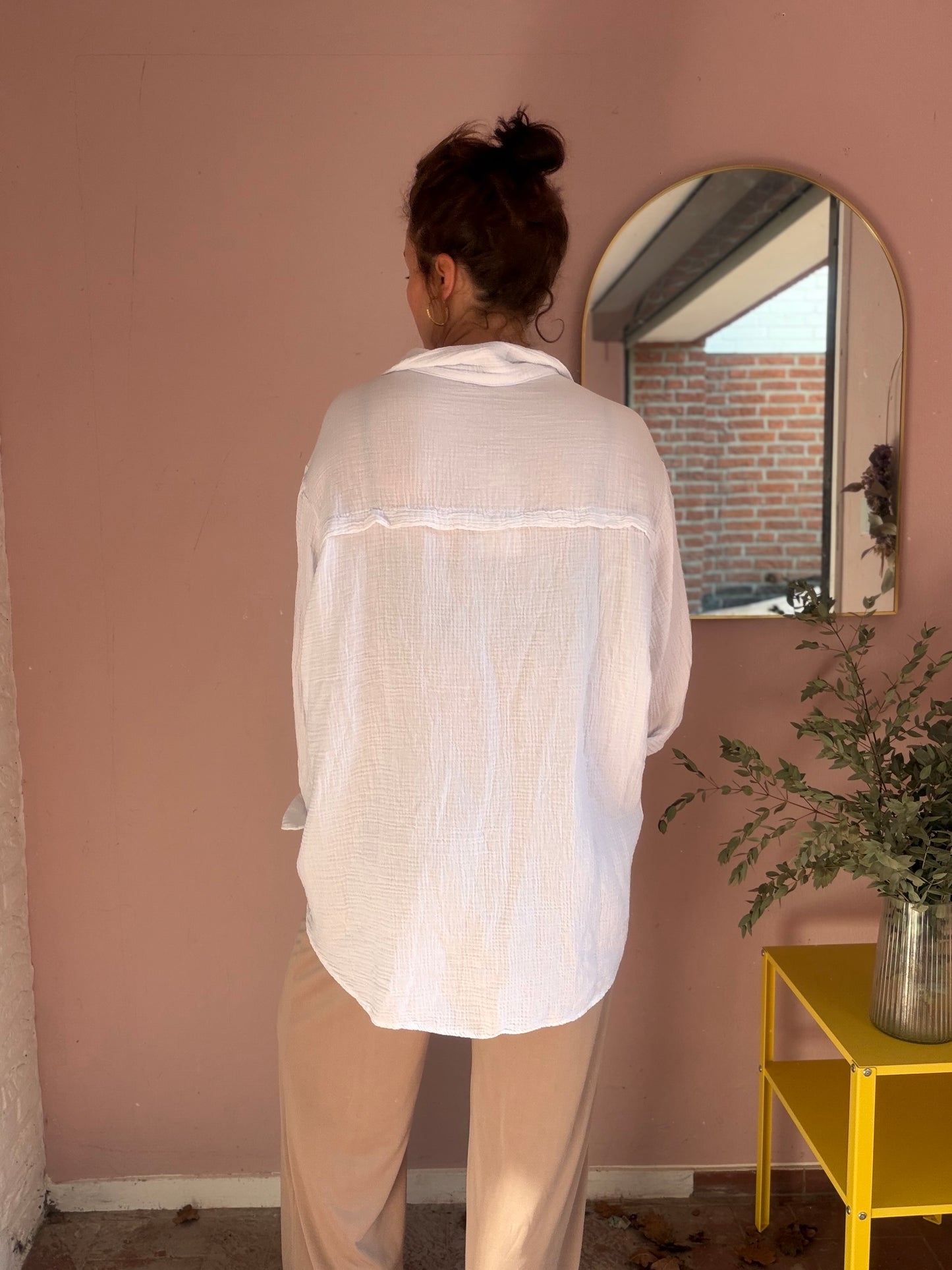 Oversized Musselinbluse