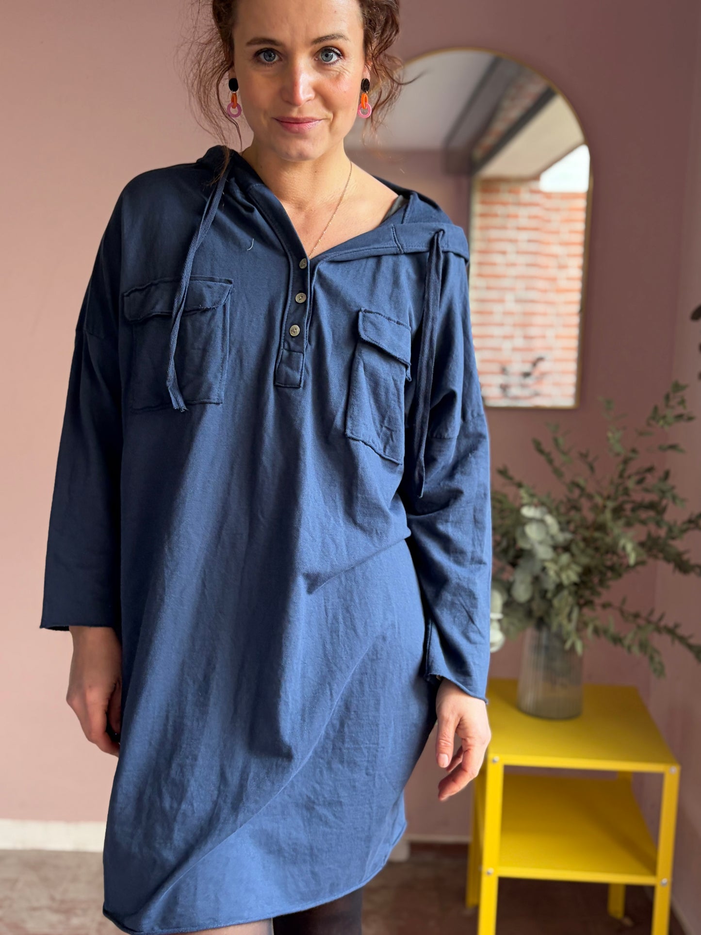 Sweatkleid mit Kapuze