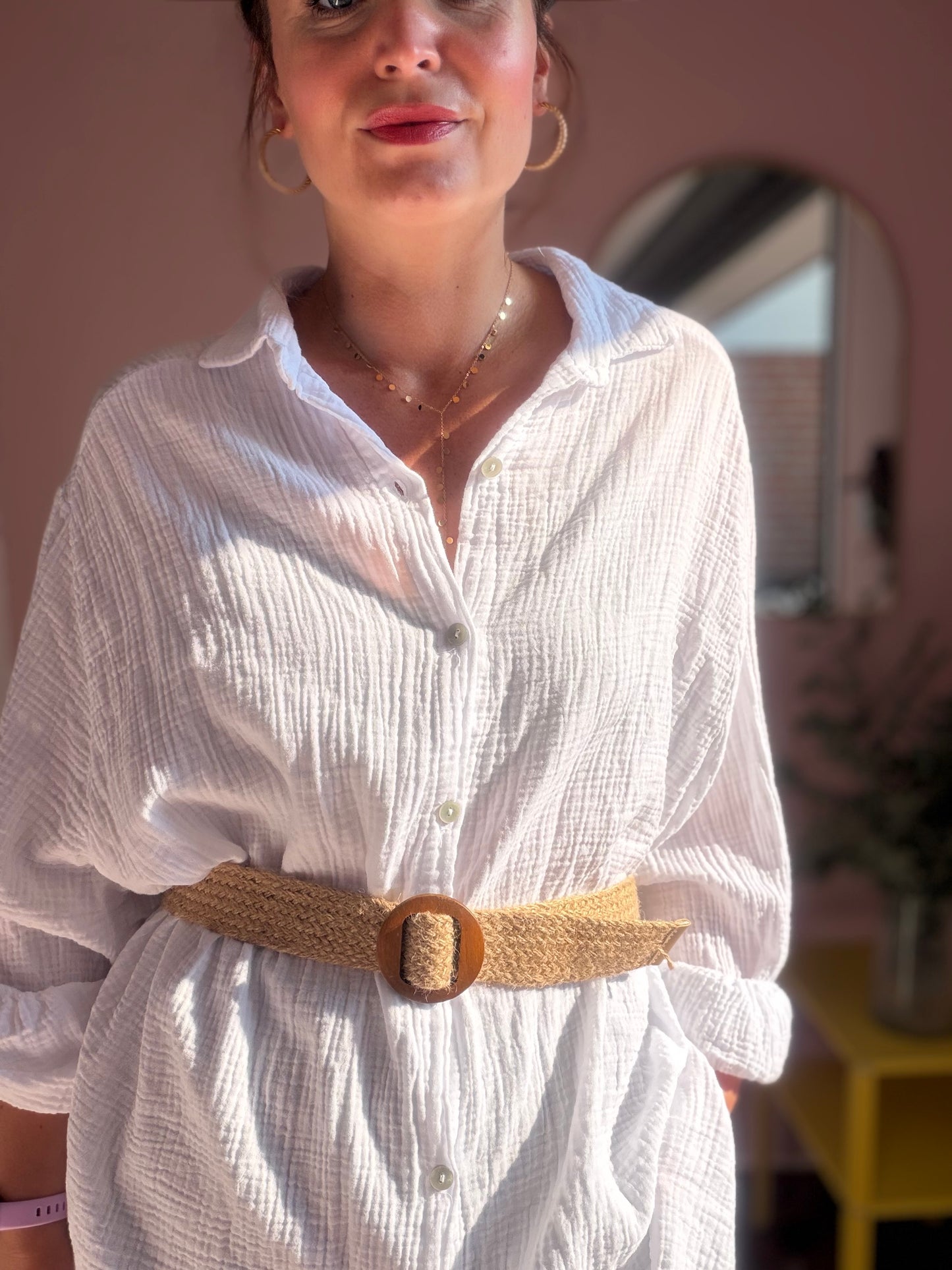 Oversized Musselinbluse
