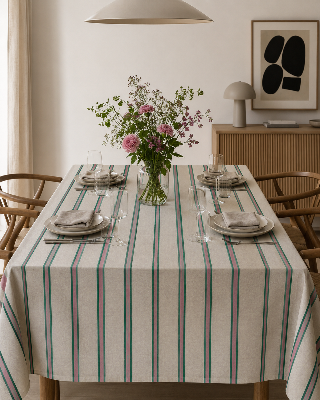 Tischdecke Stripes „ROSE“