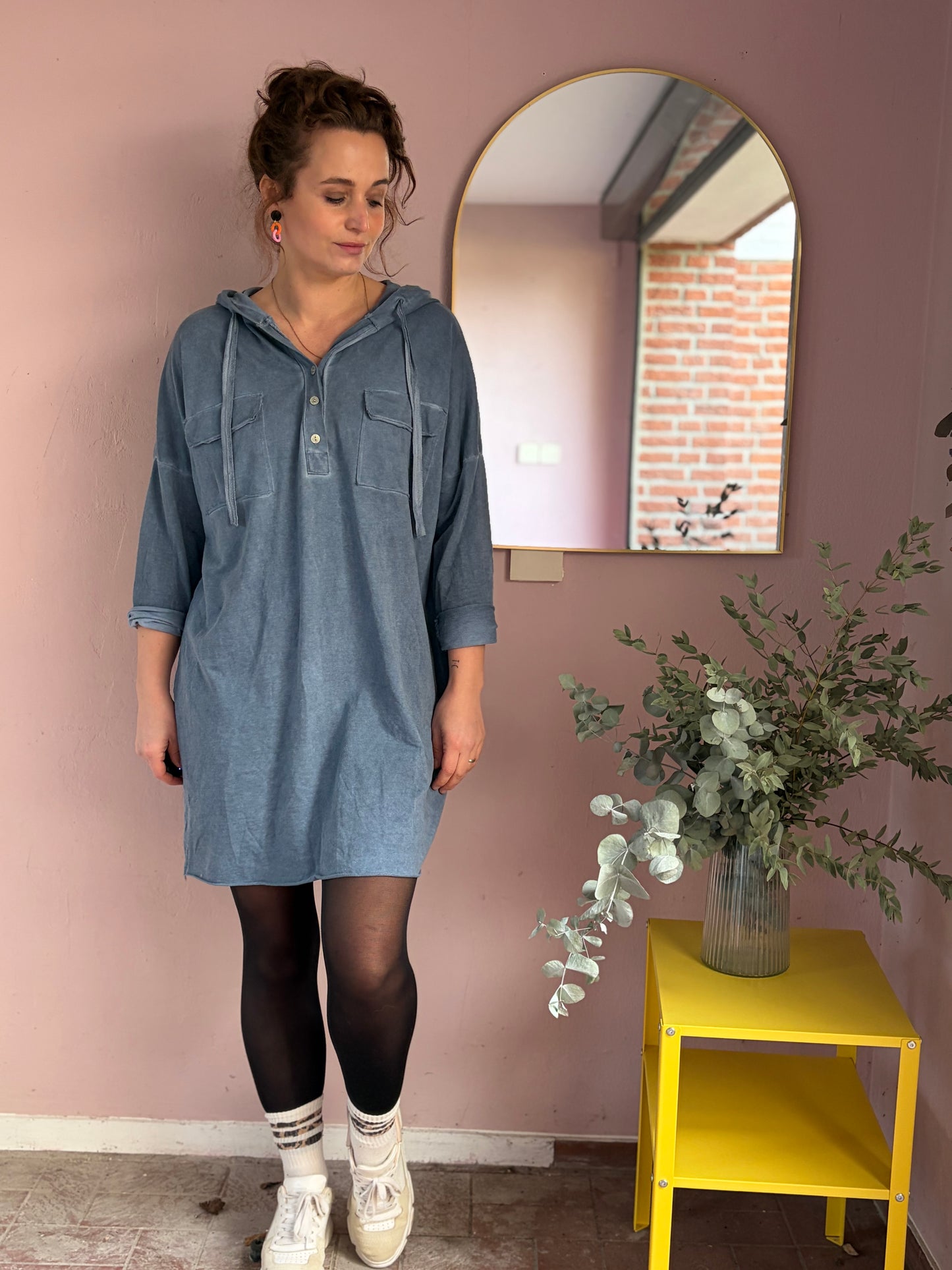 Sweatkleid mit Kapuze