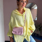 Oversized Musselinbluse
