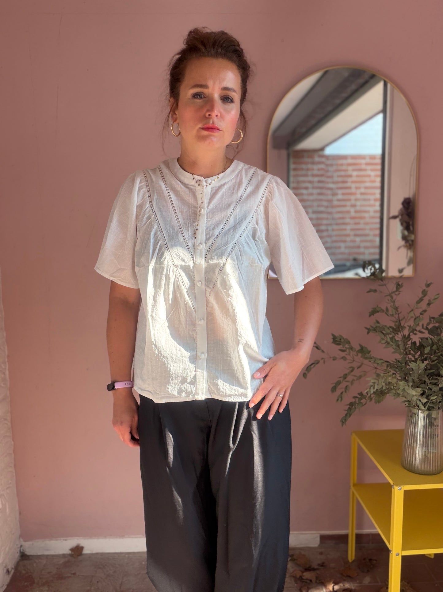 Bluse mit Stickerei