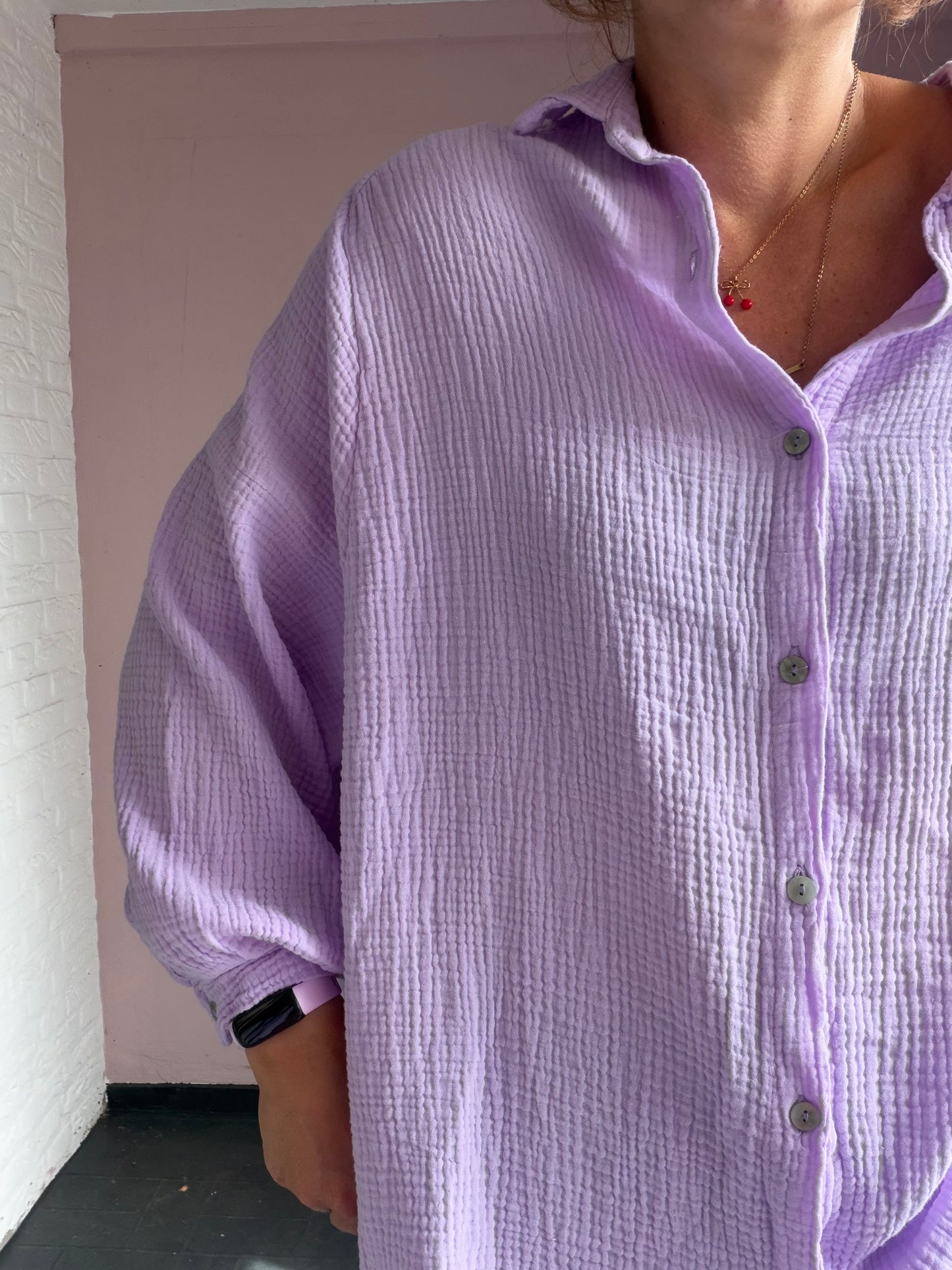 Oversized Musselinbluse