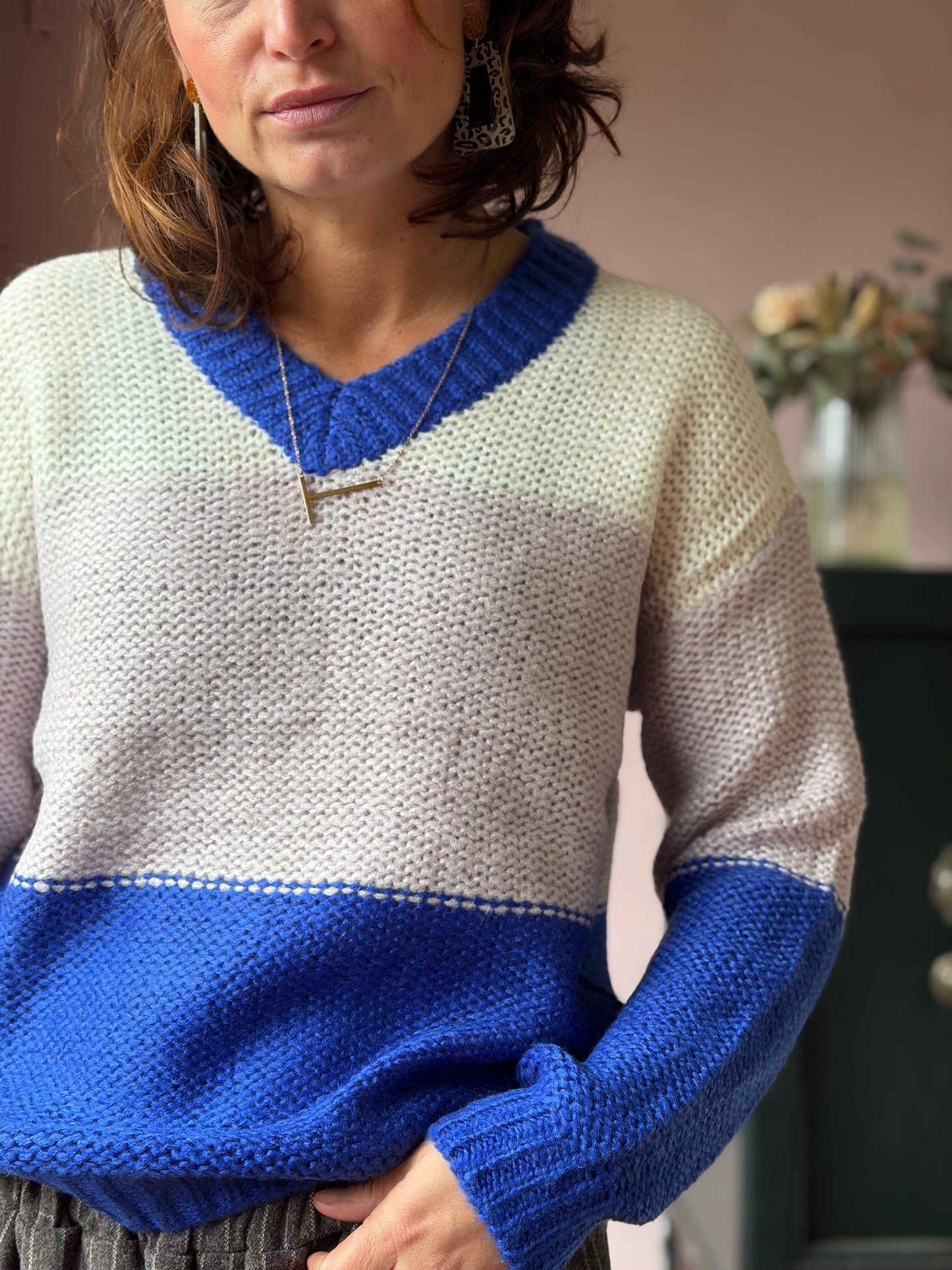 BINA StrickPulli Colourblock