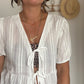 Bluse zum Binden
