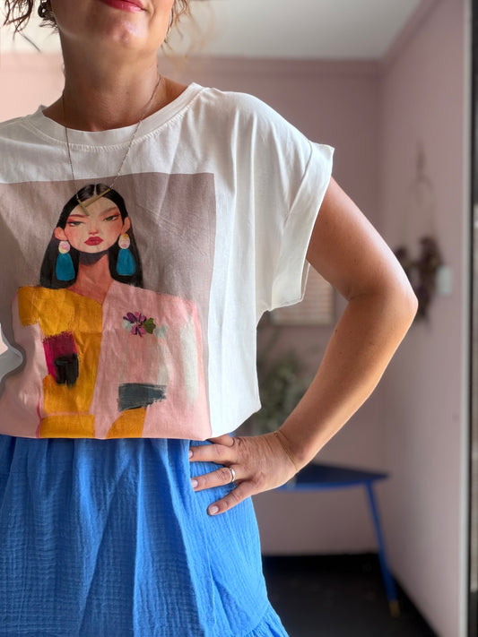 T Shirt „Lady in Blue “