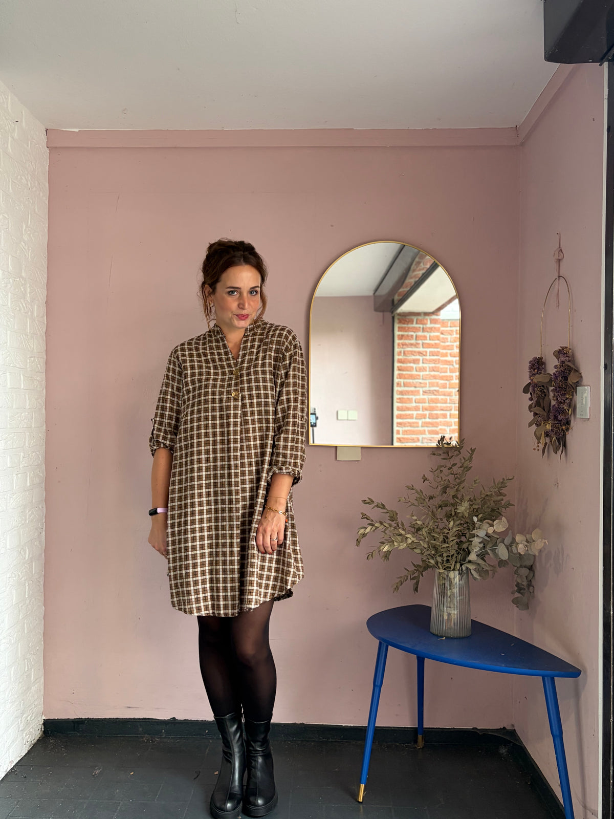 Karo Blusenkleid
